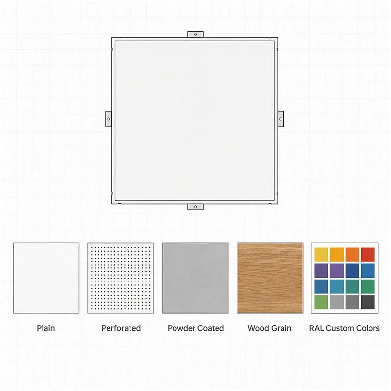 Aluminum Square Ceiling Panel 600x600 high quality
